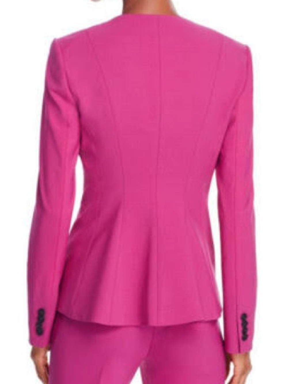 Theory Isita Wild Pink Fuchsia Blazer Open Front 2 $495 - Picture 2 of 10
